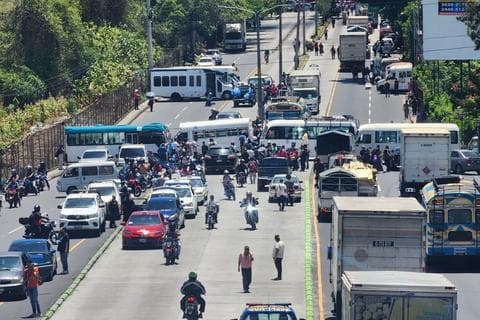 Bloqueos en Guatemala