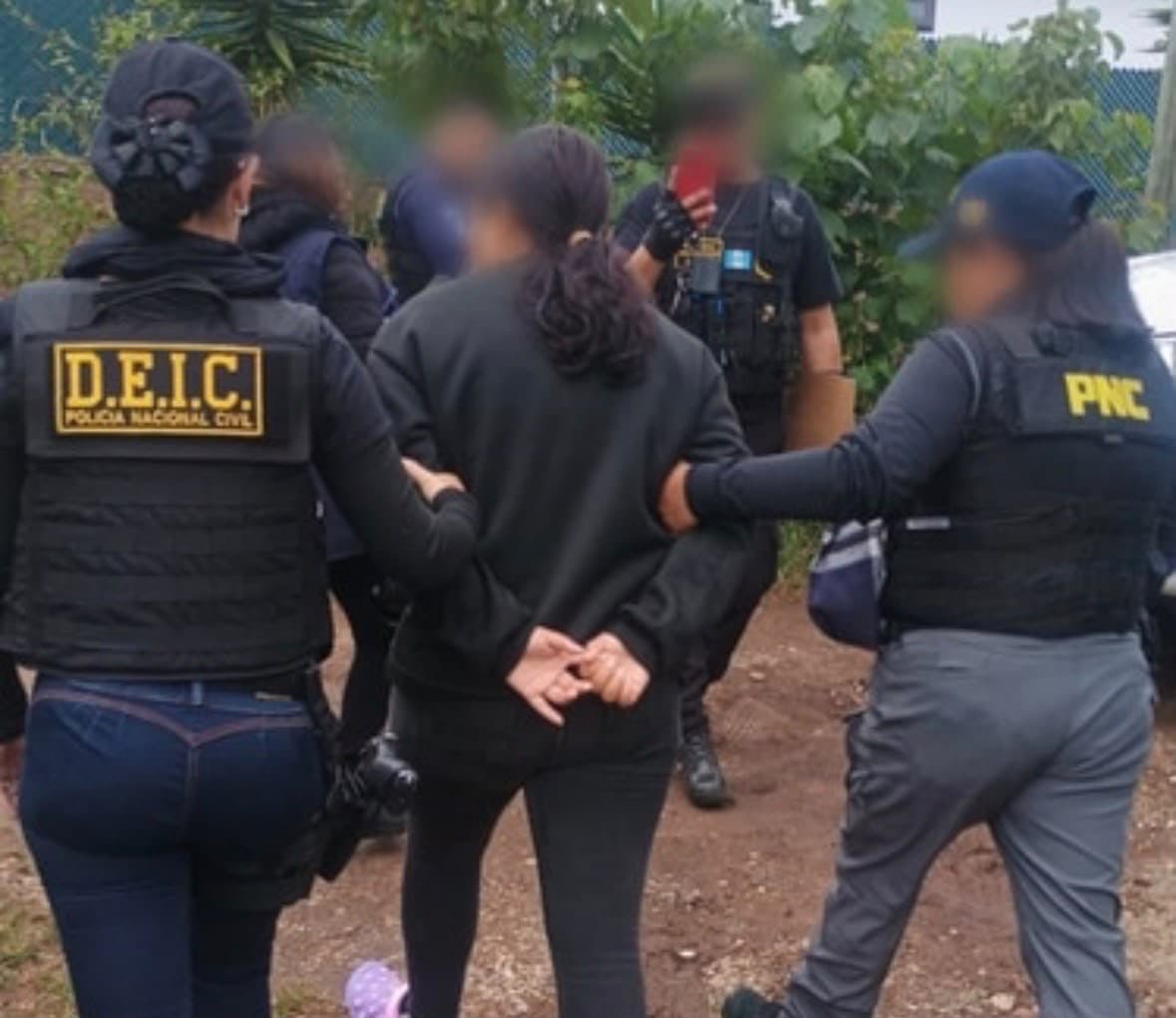 El momento de la captura.