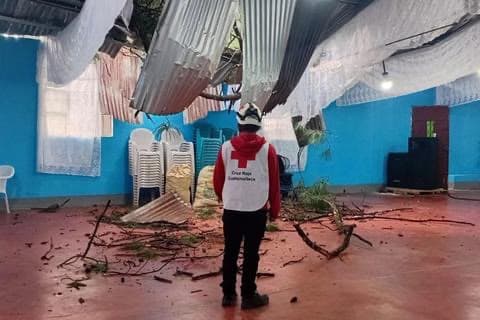Árbol cae sobre iglesia