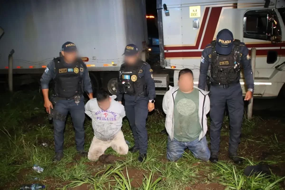 El momento de la captura.
