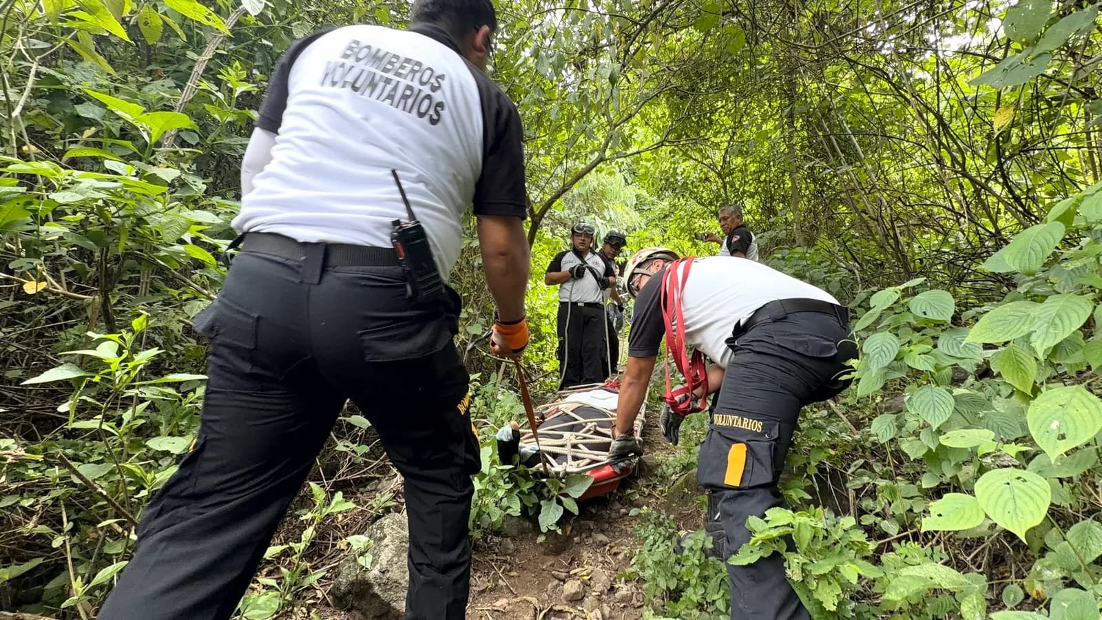Rescate de los bomberos.